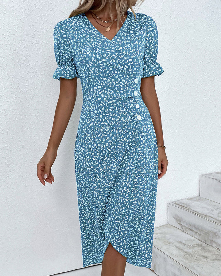 MARGOT | FLORAL SUMMER DRESS WITH GRACEFUL TUMMY COVERAGE