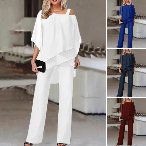 KAREN | ELEGANT OFF-THE-SHOULDER TWO-PIECE SET WITH TUMMY COVERAGE