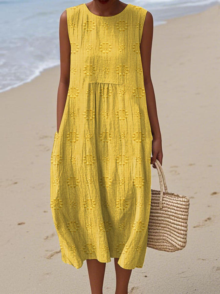 MAY | ELEGANT SLEEVELESS TUMMY-COVERAGE DRESS