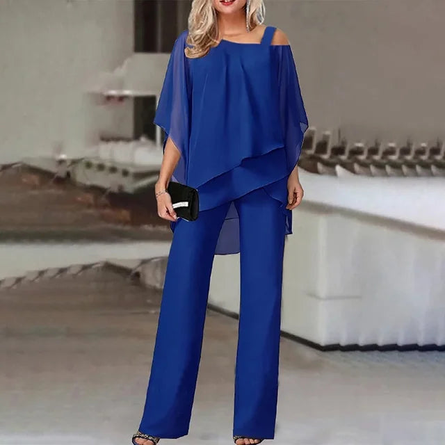 KAREN | ELEGANT OFF-THE-SHOULDER TWO-PIECE SET WITH TUMMY COVERAGE
