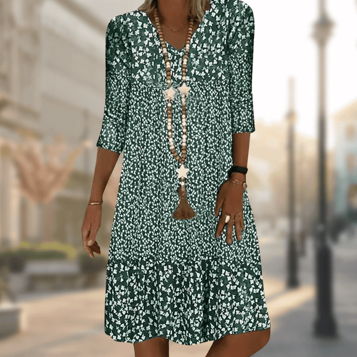 OLIVIA | FLATTERING MODERN MIDI DRESS WITH REFINED DRAPE