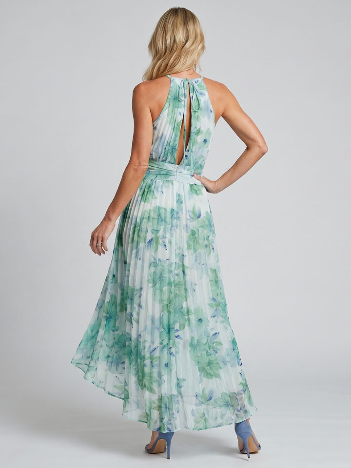 PORTIA | ELEGANT PLEATED MIDI DRESS WITH FLATTERING SILHOUETTE