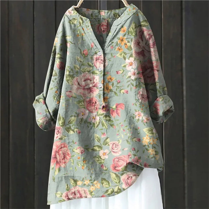 NATALIE | FLORAL PRINT BLOUSE WITH SOFT FEMININE CHARM