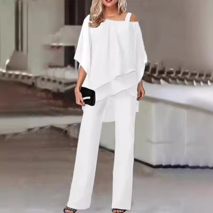 KAREN | ELEGANT OFF-THE-SHOULDER TWO-PIECE SET WITH TUMMY COVERAGE