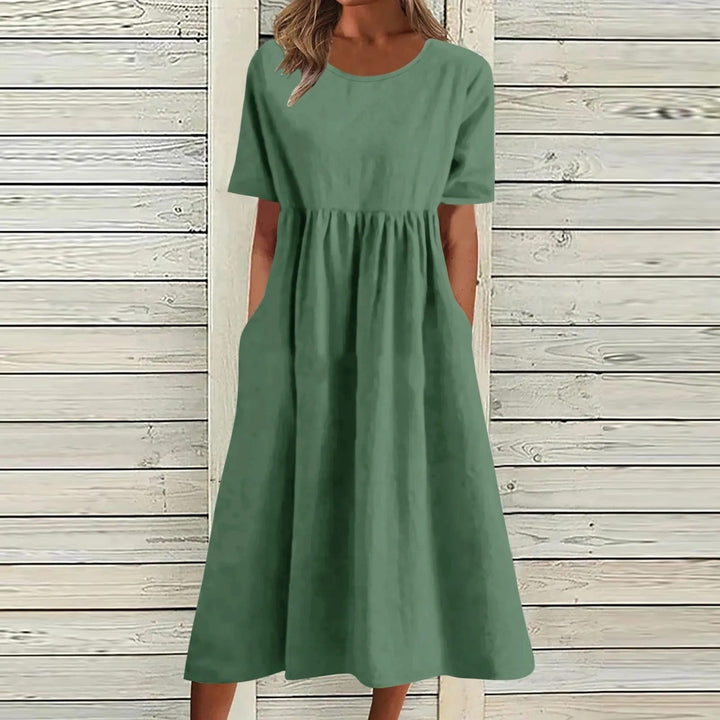 ZOE | ELEGANT VINTAGE TUMMY-COVERAGE DRESS